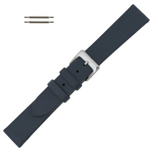 16mm Watch Band Navy Blue Leather Smooth Calf 7 1/2 Inch Length 16mm Watch Band Navy Blue Leather Smooth Calf 7 1/2 Inch Length