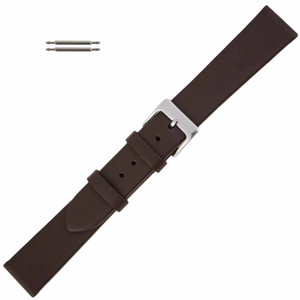 Brown Leather Watch Band 16mm Smooth Calf 7 1/2 Inch Length