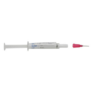 Syringe of 14K white gold paste solder