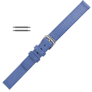 12MM Leather Watch Strap Blue Flat Calf 12MM Leather Watch Strap Blue Flat Calf