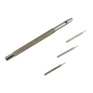 Watch band pin pusher tool kit with three pins