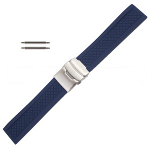 Silicone Watch Band Navy Blue 22mm Sport Watch Band Rubber Jelly 7 7/16 Inch Length Silicone Watch Band Navy Blue 22mm Sport Watch Band Rubber Jelly 7 7/16 Inch Length