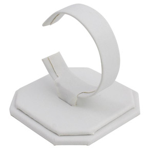 Watch Stand in White Leatherette Material Use to Display Watch Watch Stand in White Leatherette Material Use to Display Watch