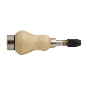 Wooden Handle Chuck Vise with Threaded End Adaptor