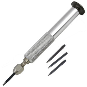 Pocket Sized Swiss Screwdriver Set with 4 Straight Flat Head Blades Pocket Sized Swiss Screwdriver Set with 4 Straight Flat Head Blades