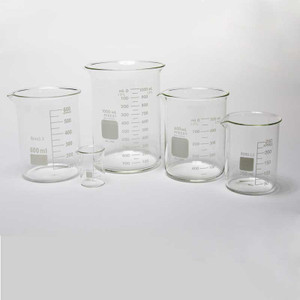 Grobet USA Glass Beakers Jewelry Plating and Cleaning 3 Sizes Available