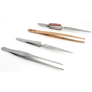 Epoxy Coated Stainless Steel Tweezers Set 6 pieces Non Magnetic Multi  Purpose Heavy duty