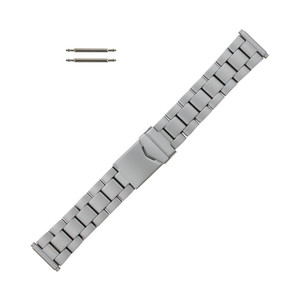 Black Metal Curved Watch Band with Multiple Ends 18 - 22 mm