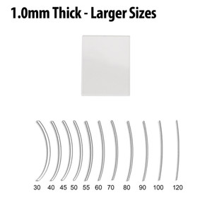 Watch Mineral Glass Crystals Curved Rectangular 1.0mm Thickness Larger Sizes for Cutting