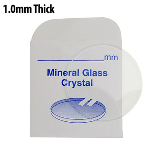 One millitmeter thick standard mineral glass for watches One millitmeter thick standard mineral glass for watches
