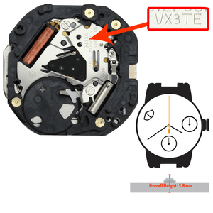 Hattori Japan Watch Movement VX3T