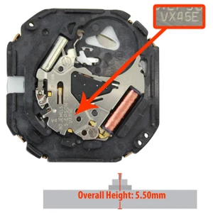 Hattori Japan 3 Hand Retrograde Day and 6:00 date Quartz Watch Movement VX45