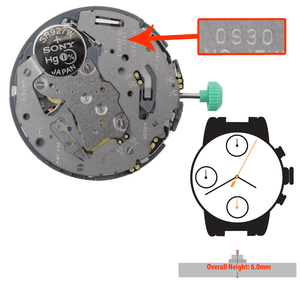 Miyota/Citizen LTD Watch Movement 0S30 Quartz Movements Overall Height 6.0mm