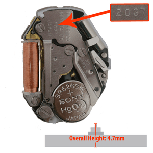 Miyota/Citizen LTD Watch Movement 2037 Quartz Movements Overall Height 4.7mm