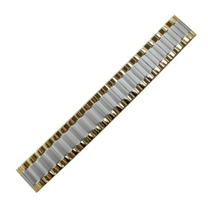 Two Tone Metal Expansion Style Watch Band