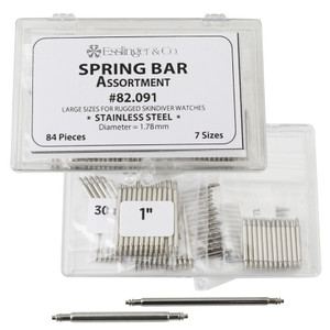 Watch Band Pins Heavy Duty Stainless Steel Spring Bar Assortment 84 Pieces