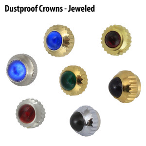 Jeweled Dustproof Or Dust Resistant Watch Crowns With Jeweled Or Stone Ends Jeweled Dustproof Or Dust Resistant Watch Crowns With Jeweled Or Stone Ends