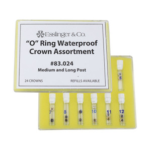 Watch Crowns Medium And Long Post Waterproof Watch Crown Assortment 24 Pieces
