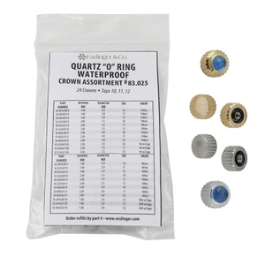Watch Crowns Waterproof Quartz Watch Crown Assortment 24 Pieces