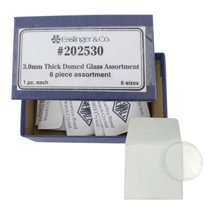 Watch Crystal Assortment Domed and Round Mineral Glass Crystal 3mm Thick 6 Pieces