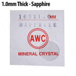 Round Sapphire Watch Crystal 1.0mm Thick