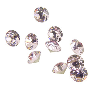 7mm Round Flat-back Rhinestones Purple Pkg/192 