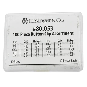 Watch Parts Push Button Clip Assortment 60 Pieces
