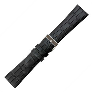 22MM Alligator Grain Black Leather Watch Band 22MM Alligator Grain Black Leather Watch Band