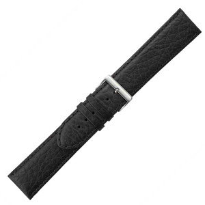 Watch Band Black Distressed Leather Extra Long 24MM