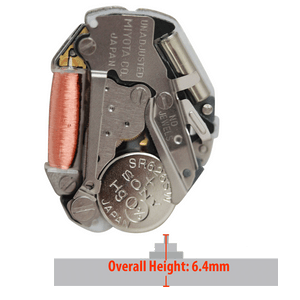 Miyota/Citizen LTD 3 Hand Quartz Watch Movement 203A Overall Height 6.4mm