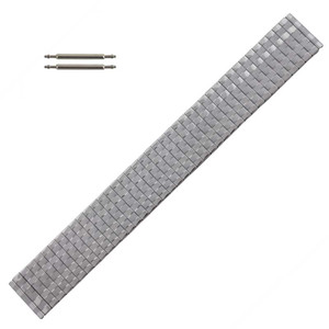 20 mm Wide Expansion Style Metal Watch Bracelet Silver Tone 20 mm Wide Expansion Style Metal Watch Bracelet Silver Tone