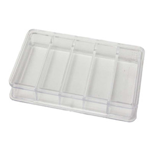 Small 1 Inch Clear Plastic Box with Magnified Cover