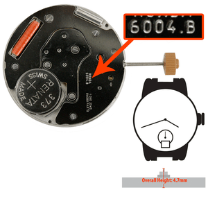 Harley Ronda HQ6004.B-6 quartz watch movement