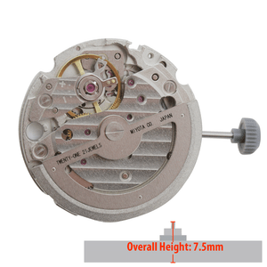 Miyota/Citizen LTD 3 Hand Automatic Mechanical Watch Movement 8219 Date at 3:00 Overall Height 7.5mm