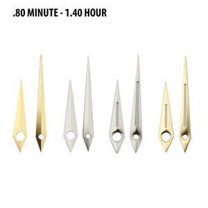 Watch Hands to Fit Minute Hand Hole Size .80mm and Hour Hand Hole Size 1.40mm