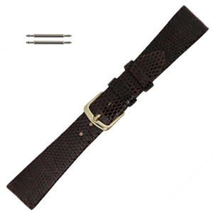 Hadley Roma Genuine Lizard Brown Watch Strap 18mm Short