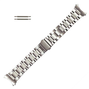 Stainless Steel Metal Curved Watch Band with Multiple Ends 18 - 22 mm