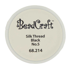 Black Silk Beading Thread Spool, 65 Meters