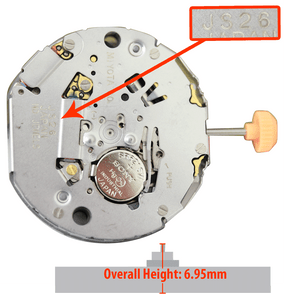 Miyota/Citizen LTD Quartz Chronograph Watch Movement JS26 Overall Height 6.95mm