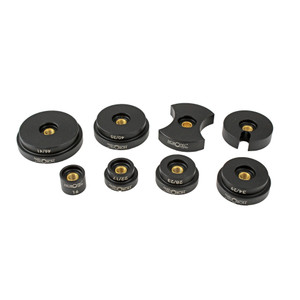 Horotec Reverisble Delrin Dies for Fitting Flat Mineral Glass Crystals 8 piece Set