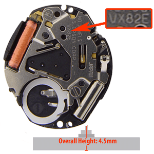 Hattori Japan VX82.2 quartz watch movements