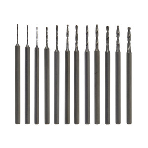 Twist Drills with 3/32" Shanks, Set of 12