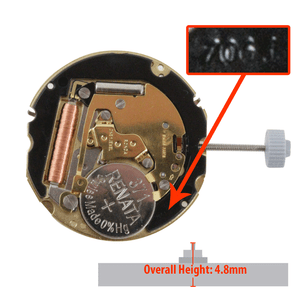 Harley Ronda Watch Movement HQ706.1 Quartz Movements Overall Height 4.8mm