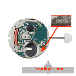 ETA 3 Hand Quartz Watch Movement 956.414 Date at 3:00 Overall Height 3.9mm