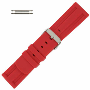 Silicone Watch Band 26MM Red Sport Watch Band Rubber Jelly
