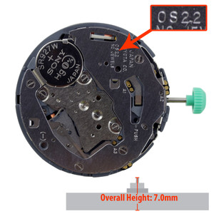 Miyota/Citizen LTD 2 Eye Retrograde Chronograph Watch Movement 0S22 Date At 4:30 Overall Height 7.0mm