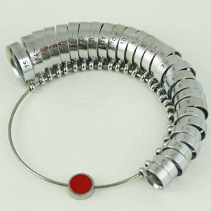 Finger Ring Sizer Gauge Flat Style Measures Sizes 1-15 - Findings