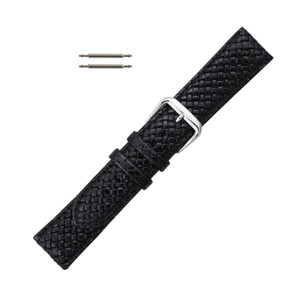 Hadley Roma Genuine Leather Tommy Bahama® Watch Band Black 22mm