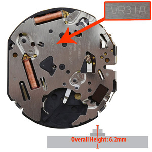 Hattori Japan Quartz Chronograph Watch Movement VR32 Overall Height 6.2mm