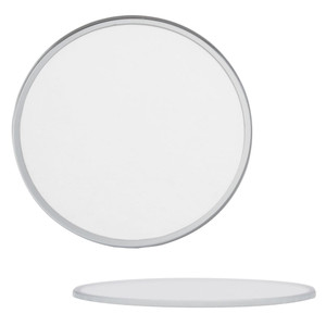 Round Flat Mineral Glass Watch Crystals With 1mm Silver Edge Trim Round Flat Mineral Glass Watch Crystals With 1mm Silver Edge Trim